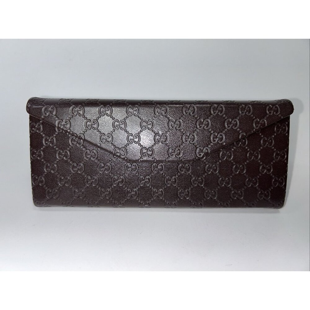 GUCCI Authentic Triangle Brown Sunglasses Case Collapsable